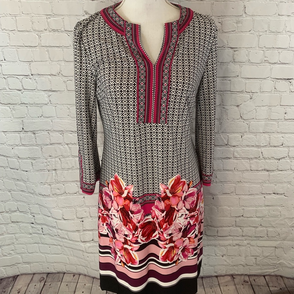 New York & Company pink floral shift dress